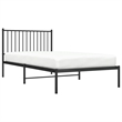 vidaXL Rectangular 39.4 x 78.7 Steel Bed Frame in Black
