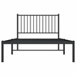 vidaXL Rectangular 39.4 x 78.7 Steel Bed Frame in Black