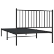 vidaXL Rectangular 39.4 x 78.7 Steel Bed Frame in Black