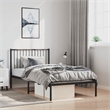 vidaXL Rectangular 39.4 x 78.7 Steel Bed Frame in Black