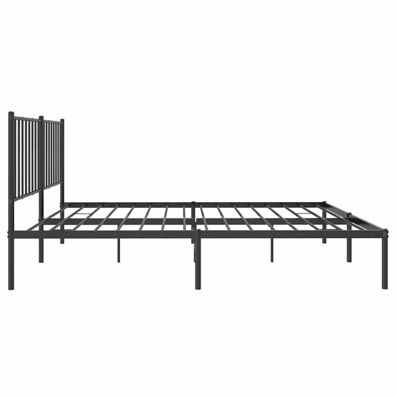vidaXL Rectangular 53.1 X 74.8 Steel Bed Frame in Black