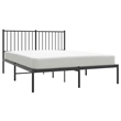 vidaXL Rectangular 53.1 X 74.8 Steel Bed Frame in Black