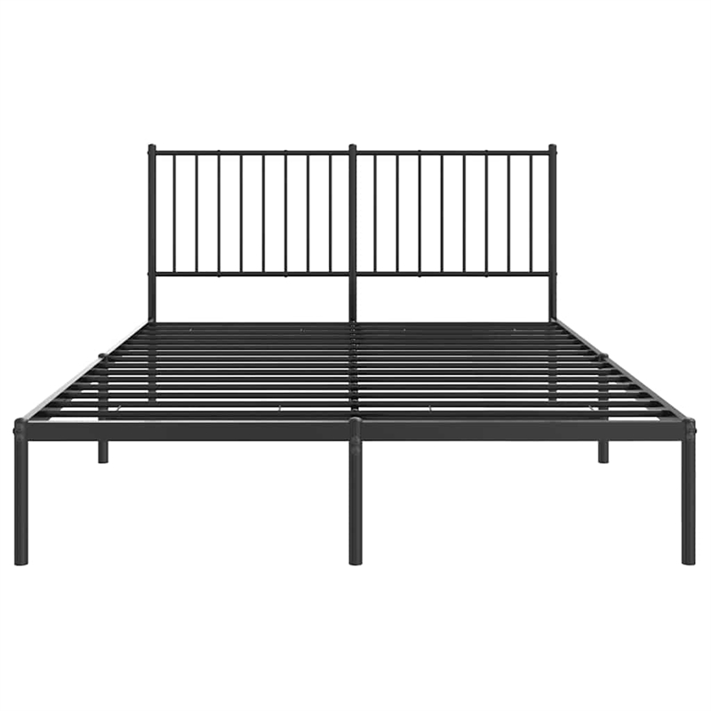 vidaXL Rectangular 53.1 X 74.8 Steel Bed Frame in Black