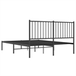 vidaXL Rectangular 53.1 X 74.8 Steel Bed Frame in Black