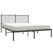 vidaXL Powder-Coated Steel King Size Bed Frame in Black