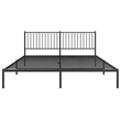 vidaXL Powder-Coated Steel Cal King/Double Bed Frame in Black