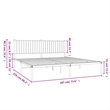 vidaXL Powder-Coated Steel Cal King/Double Bed Frame in Black