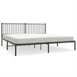 vidaXL Powder-Coated Steel King/Double Bed Frame in Black