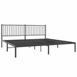 vidaXL Powder-Coated Steel King/Double Bed Frame in Black