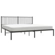 vidaXL Powder-Coated Steel King/Double Bed Frame in Black