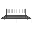 vidaXL Powder-Coated Steel King/Double Bed Frame in Black