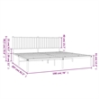 vidaXL Powder-Coated Steel King/Double Bed Frame in Black
