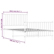 vidaXL Powder-Coated Steel Single Bed Frame in Black