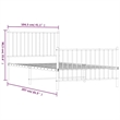 vidaXL Powder-Coated Steel Twin Bed Frame in Black