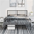 vidaXL Powder-Coated Steel Full/Double Bed Frame in Black