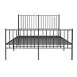 vidaXL Powder-Coated Steel Full/Double Bed Frame in Black