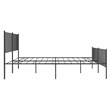 vidaXL 76 x 80 Rectangular Durable Steel Bed Frame in Black