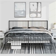 vidaXL 76 x 80 Rectangular Durable Steel Bed Frame in Black