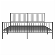 vidaXL 76 x 80 Rectangular Durable Steel Bed Frame in Black