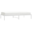 vidaXL Powder-Coated Steel Single Bed Frame in White Steel