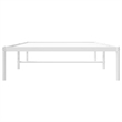 vidaXL Powder-Coated Steel Single Bed Frame in White Steel