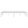vidaXL Rectangular Powder-Coated Steel Full Bed Frame in White