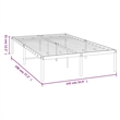 vidaXL Rectangular Powder-Coated Steel Full Bed Frame in White