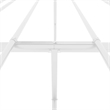 vidaXL Rectangular Powder-Coated Steel Full Bed Frame in White