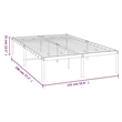 vidaXL Rectangular Powder-Coated Steel Full Bed Frame in White