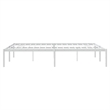 vidaXL Powder-Coated Steel King Size Bed Frame in White