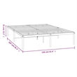 vidaXL Powder-Coated Steel King Size Bed Frame in White