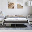 vidaXL Powder-Coated Steel King Size Bed Frame in White