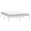 vidaXL Powder-Coated Steel King Size Bed Frame in White