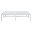 vidaXL Powder-Coated Steel King Size Bed Frame in White