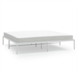vidaXL Powder-Coated Steel Cal King/Double Size Bed Frame in White