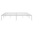 vidaXL Powder-Coated Steel Cal King/Double Size Bed Frame in White