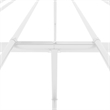 vidaXL Powder-Coated Steel Cal King/Double Size Bed Frame in White