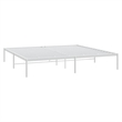vidaXL Powder-Coated Steel Cal King/Double Size Bed Frame in White