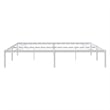 vidaXL Powder-Coated Steel Cal King/Double Size Bed Frame in White