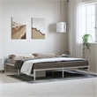 vidaXL Powder-Coated Steel Cal King/Double Size Bed Frame in White