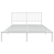 vidaXL Powder-Coated Steel King Size Bed Frame in White