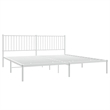 vidaXL 76 X 80 Powder-Coated Steel Bed Frame in White