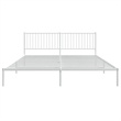 vidaXL 76 X 80 Powder-Coated Steel Bed Frame in White