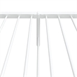 vidaXL Powder-Coated Steel Single Bed Frame in White