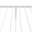 vidaXL Powder-Coated Steel Single Bed Frame in White