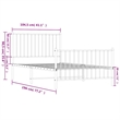 vidaXL Powder-Coated Steel Single Bed Frame in White