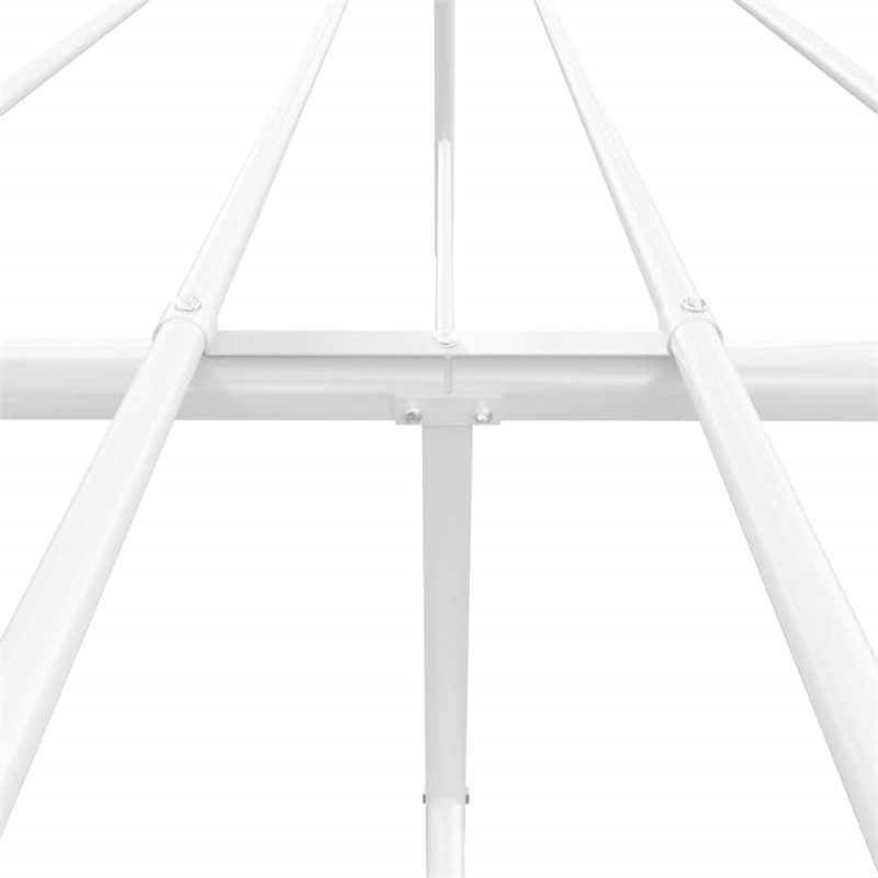 vidaXL Powder-Coated Steel Full/Double Bed Frame in White