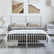 vidaXL Powder-Coated Steel Full/Double Bed Frame in White