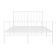 vidaXL Powder-Coated Steel Full/Double Bed Frame in White