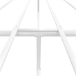 vidaXL 76 X 80 Powder-Coated Steel Bed Frame in White